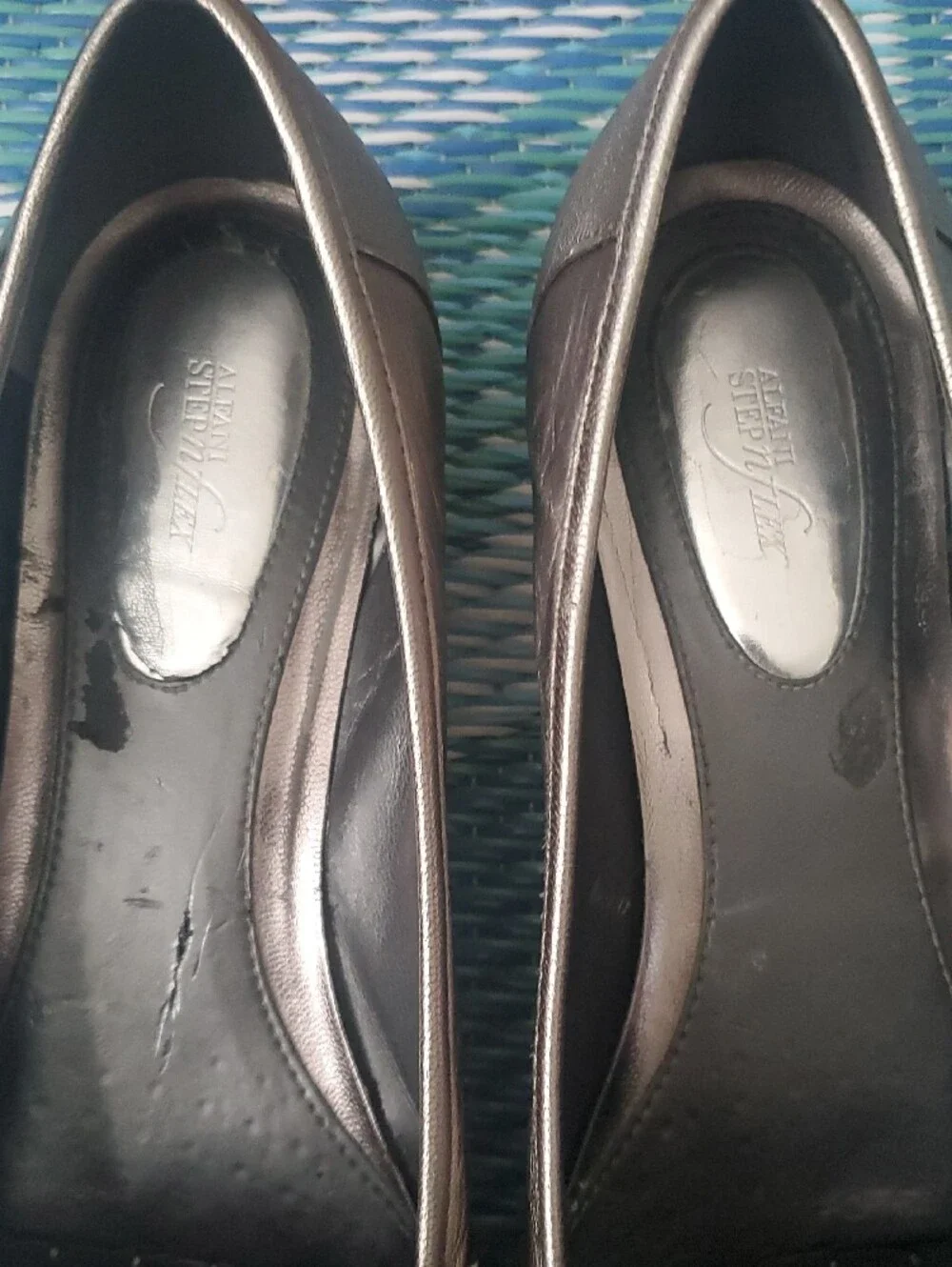 Alfani Step n Flex Metallic Pewter Buckle Loafers